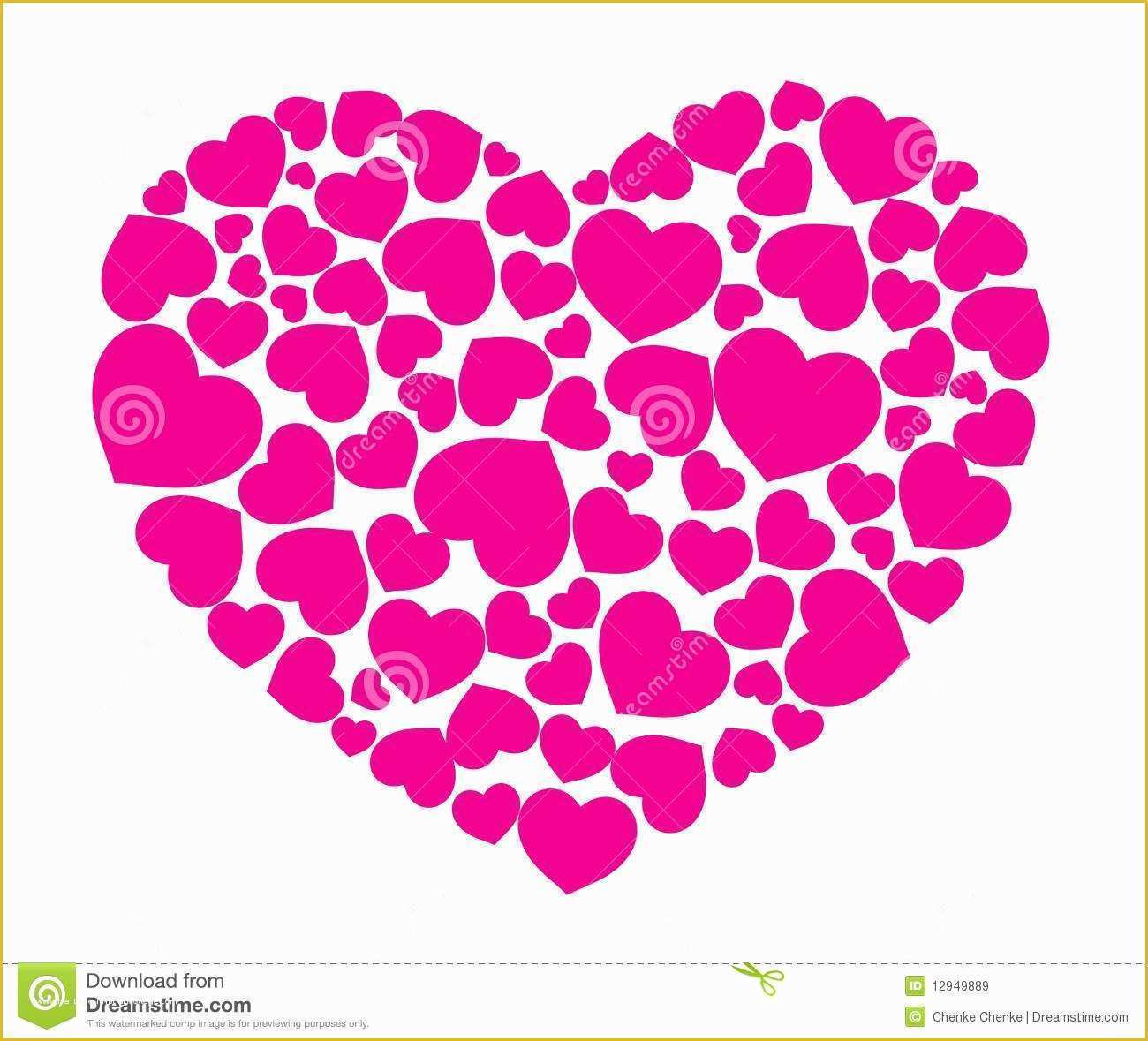 Free Heart Shaped Photo Collage Template Of Peach Heart Royalty Free Stock Image