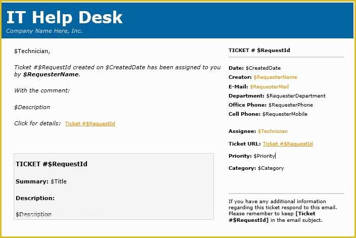 Free Help Desk Trouble Ticket Template Of Help Desk Ticket Template Word