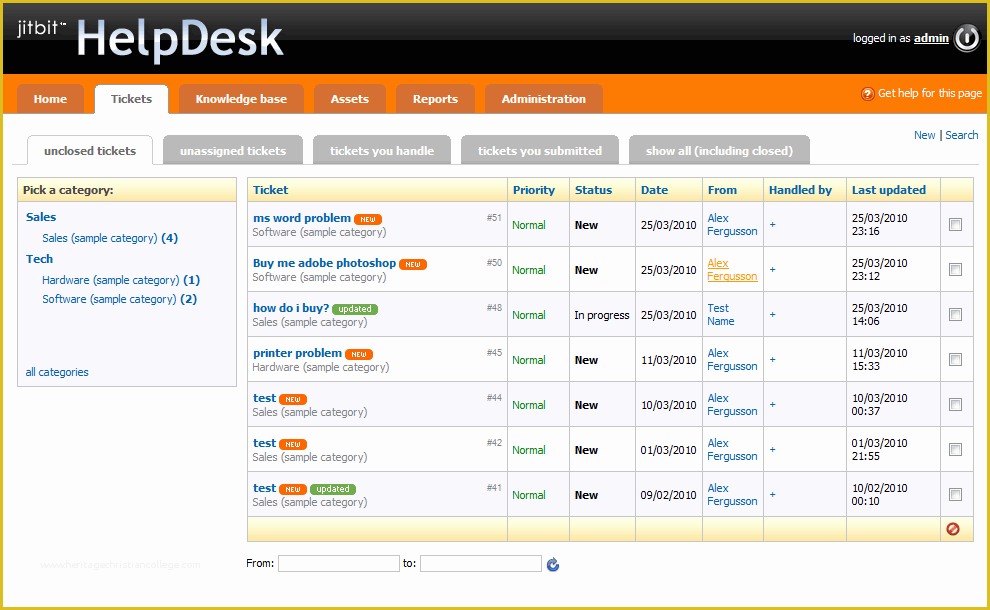 Free Help Desk Trouble Ticket Template Of Jitbit Helpdesk Demo Version 5 4 4 by Jitbit software