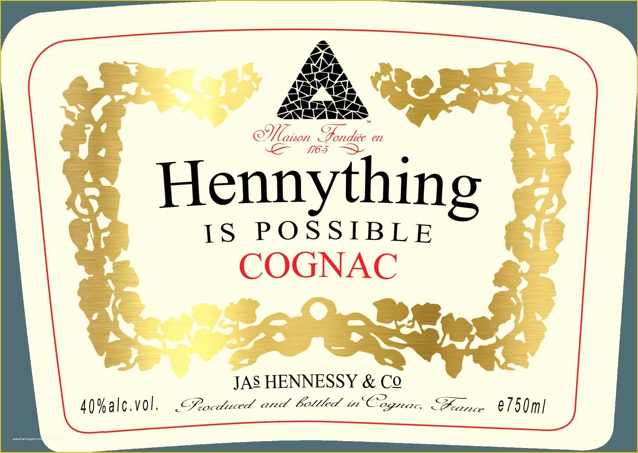 Download 36 Free Hennessy Label Template | Heritagechristiancollege