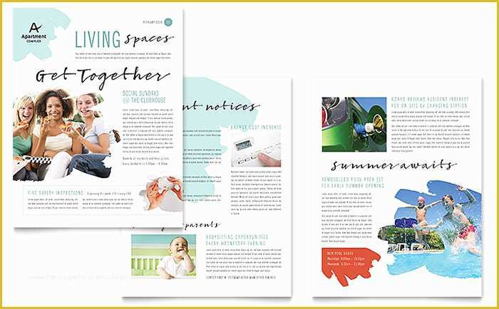 Free Hoa Newsletter Templates Of Apartment Newsletter Template Design