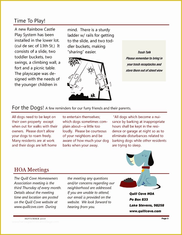 Free Hoa Newsletter Templates Of Hoa Templates