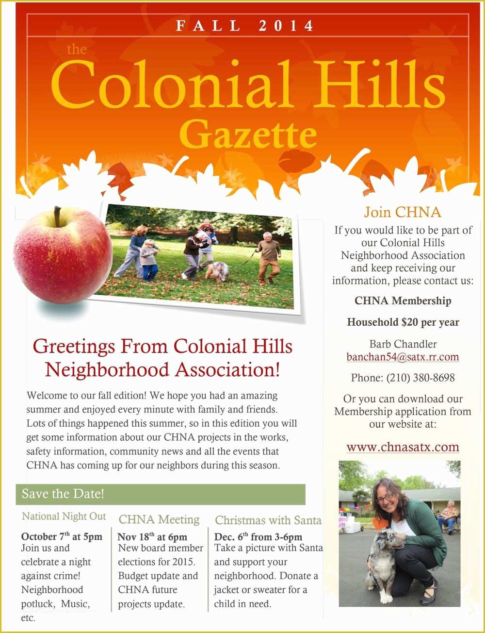 Free Hoa Newsletter Templates Of Our Colonial Hills Neighborhood association Fall