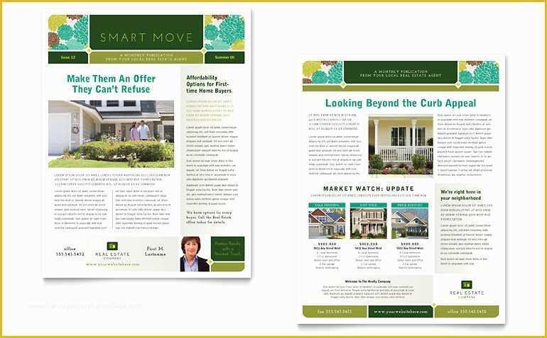 Free Hoa Newsletter Templates Of Real Estate Newsletter Template Word & Publisher