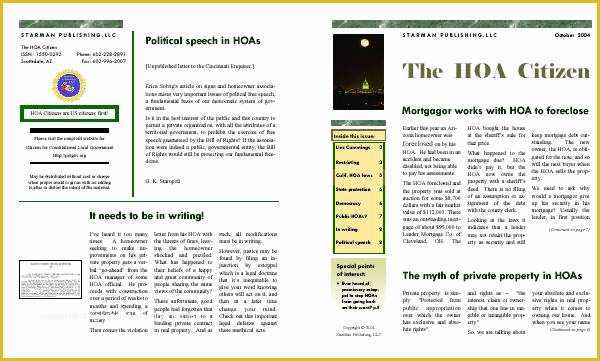 Free Hoa Newsletter Templates Of the Hoa Citizen Newsletter