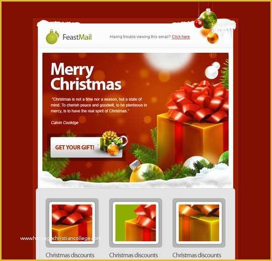 Free Holiday Email Templates for Business Of 17 Beautifully Designed Christmas Email Templates for