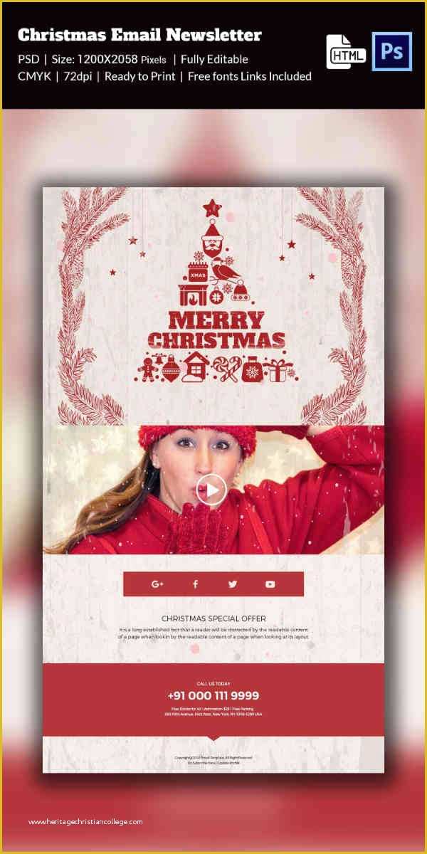 Free Holiday Email Templates for Business Of 38 Christmas Email Newsletter Templates Free Psd Eps