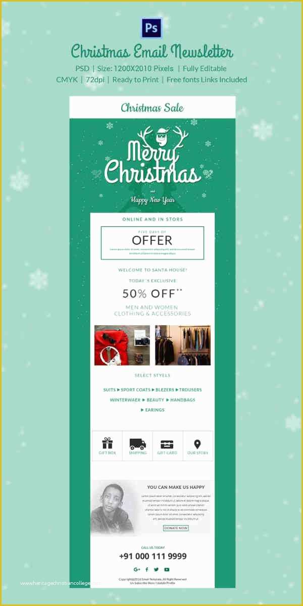 Free Holiday Email Templates for Business Of 38 Christmas Email Newsletter Templates Free Psd Eps