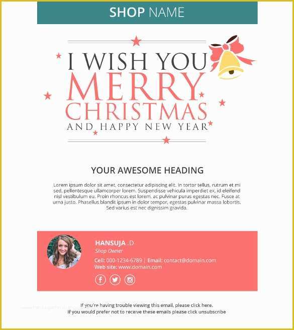 Free Holiday Email Templates for Business Of Holiday Email Template – 18 Free Jpg Psd format Download