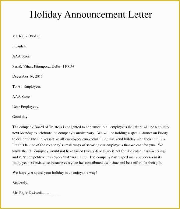 Free Holiday Email Templates for Business Of Holiday Hours Announcement Template