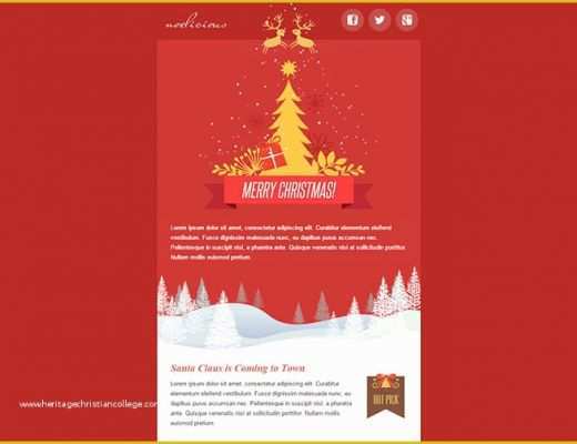 Free Holiday Email Templates Of 20 Wonderful Christmas &amp; New Year Email Templates