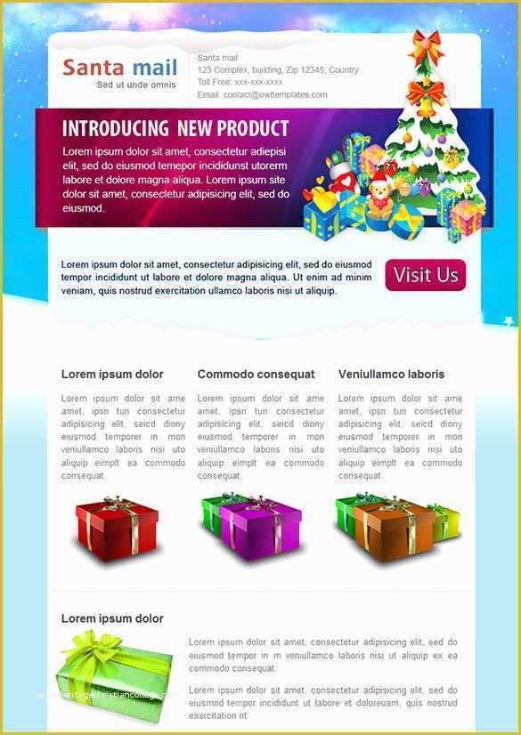 Free Holiday Email Templates Of 70 Christmas Email Templates – Free Psd Eps Ai HTML