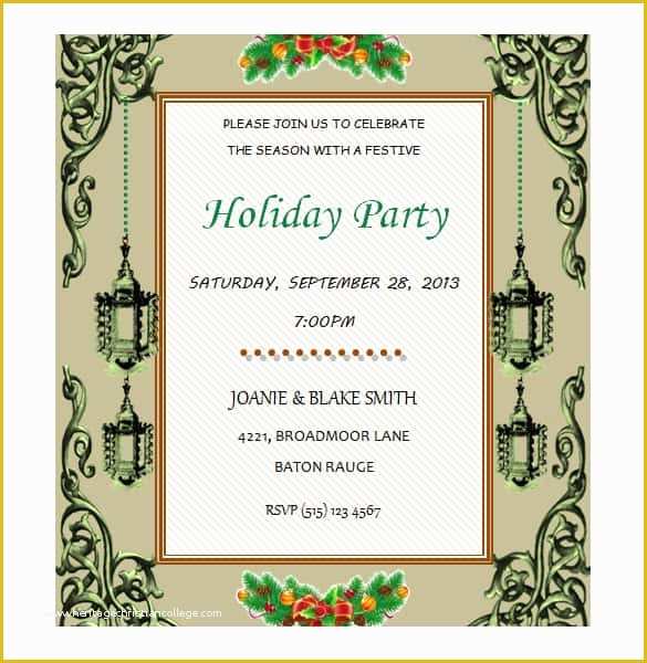 Free Holiday Invitation Templates Word Of 69 Microsoft Invitation Templates Word