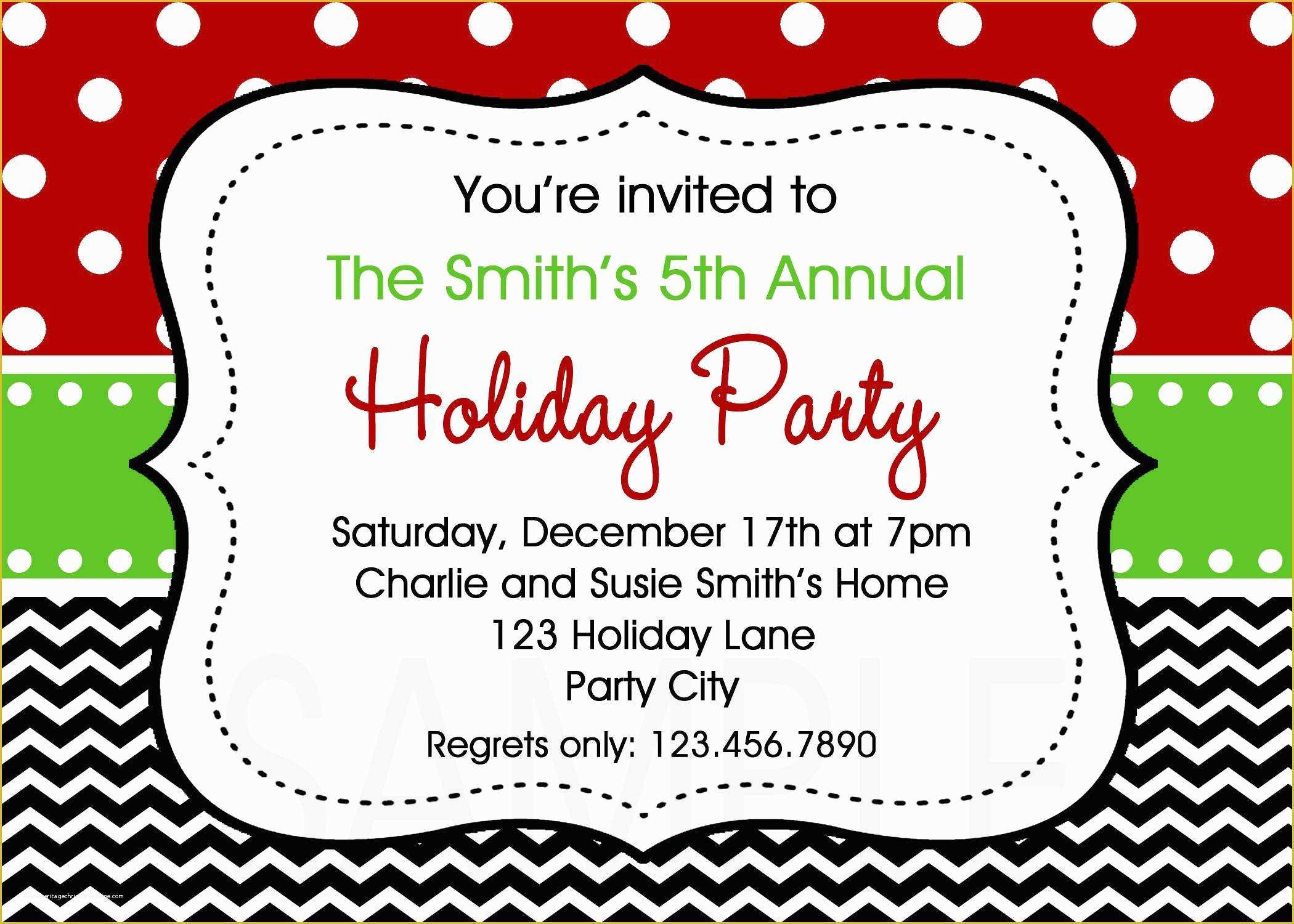 Free Holiday Invitation Templates Word Of Holiday Party Invites