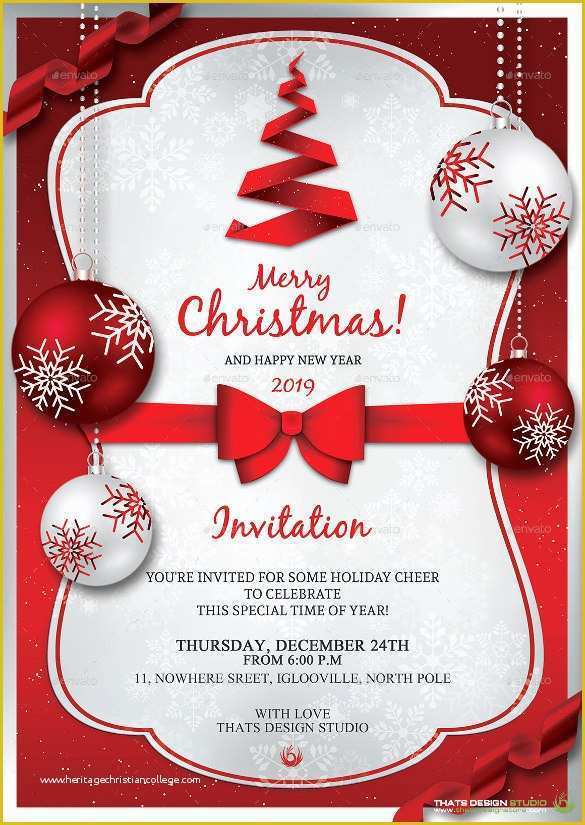 Free Holiday Party Invitation Templates Of 20 Christmas Invitation Templates Free Sample Example