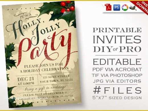 Free Holiday Party Invitation Templates Of 20 Christmas Invitation Templates Free Sample Example