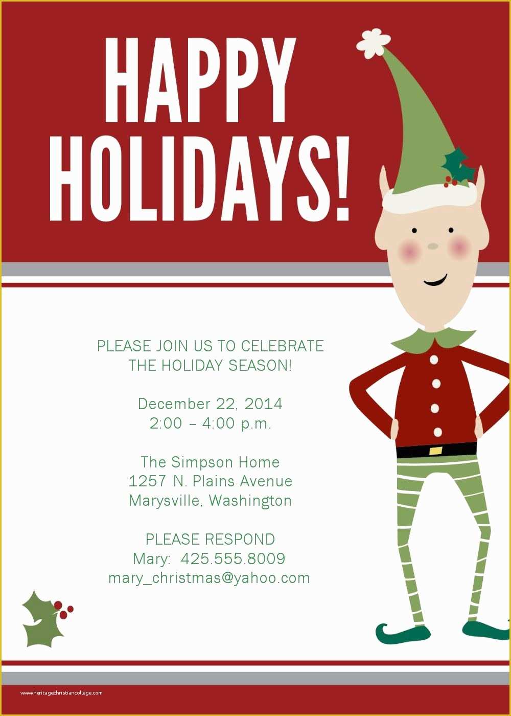 Free Holiday Party Invitation Templates Of Christmas Party Invitations Google Search