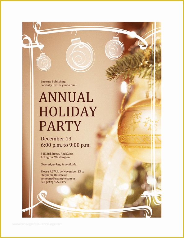 55 Free Holiday Party Invitation Templates Word