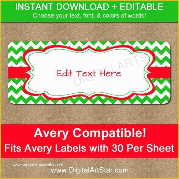 Free Holiday Return Address Label Template Of Editable Christmas Address Labels Printable by Digitalartstar