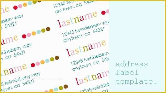 Free Holiday Return Address Label Template Of Printable Colorful Address Label Template Designed by