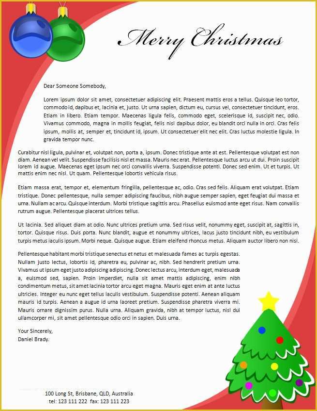Free Holiday Stationery Templates Of 19 Free Christmas Letter Templates Downloads Free