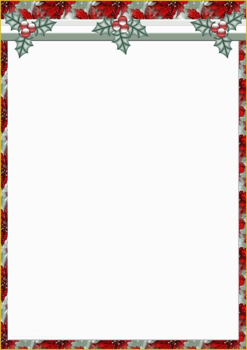 Free Holiday Stationery Templates Of A4 Christmas theme Free Stationery Pg 1