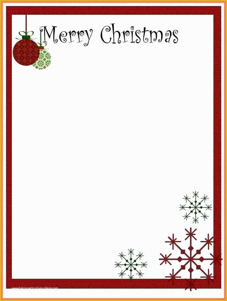 Free Holiday Stationery Templates Word Of Christmas Stationary Template 