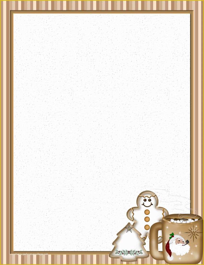 Free Holiday Stationery Templates Word Of Christmas 2 Free Stationery 