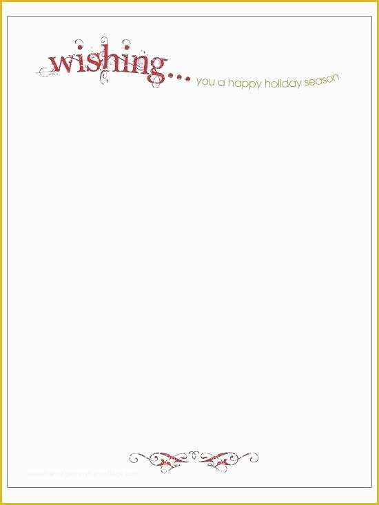 Free Holiday Stationery Templates Word Of Printable Holiday Letterhead Christmas Templates