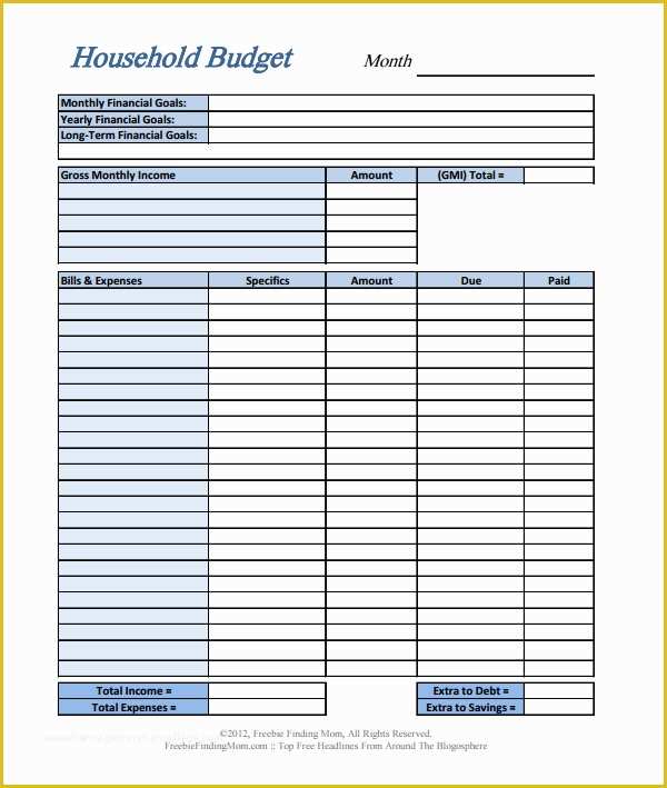 Free Home Budget Template Of Home Bud Template 10 Download Free Documents In Pdf