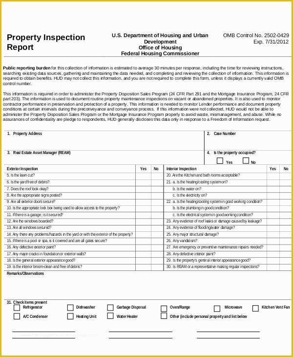 Free Home Inspection Report Template Word Of 10 Sample Inspection Report Templates Docs Word Pages