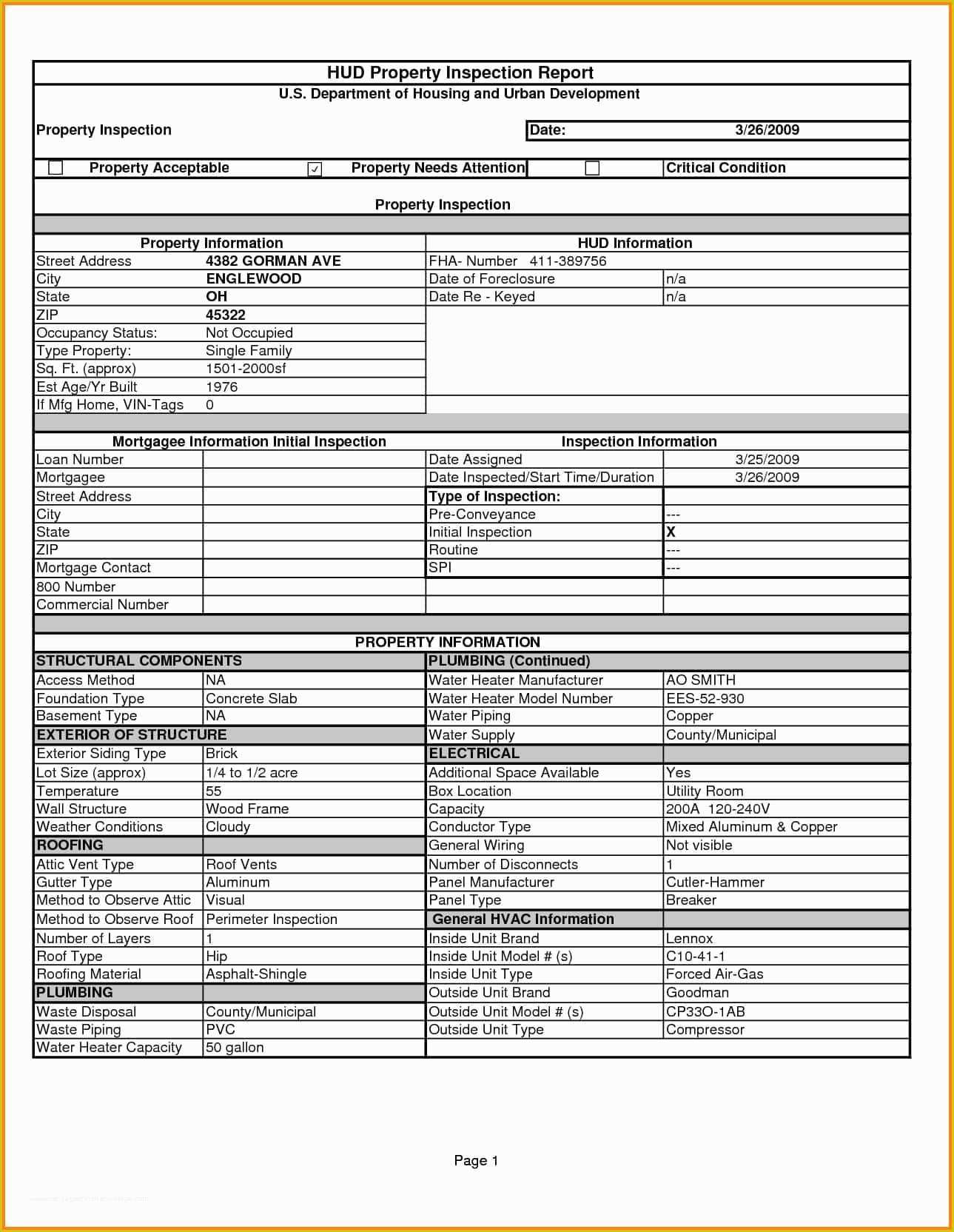 Free Home Inspection Report Template Word Of Awesome Printable Home Inspection Checklist