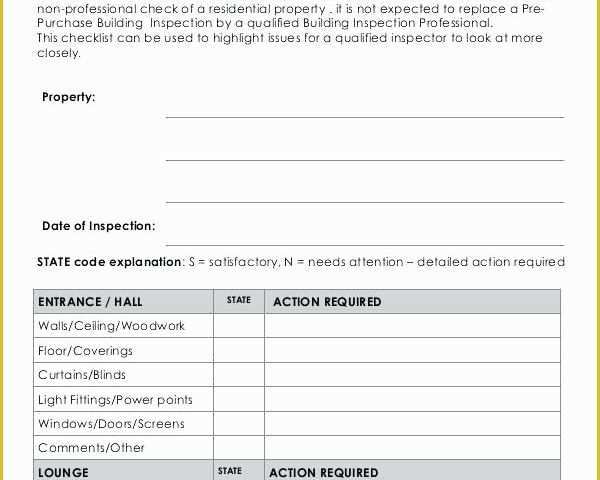 Free Home Inspection Report Template Word Of Building Checklist Templates Free Word format Download New