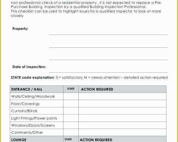 Free Home Inspection Report Template Word Of Building Checklist Templates Free Word format Download New