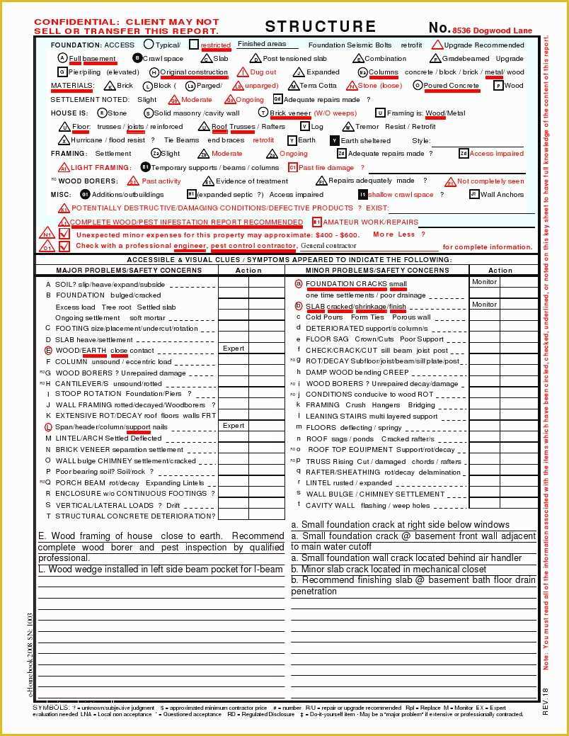 Free Home Inspection Report Template Word Of Free Sample Home Inspectiont Template and Printable
