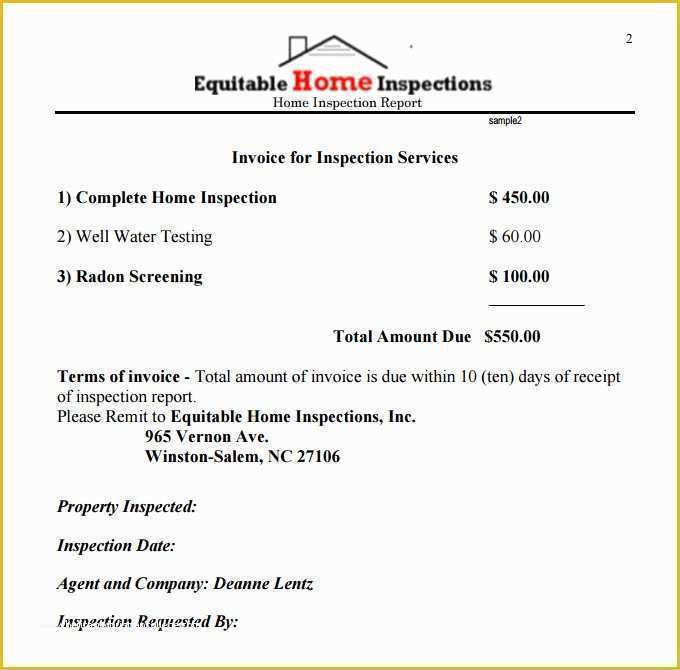 Free Home Inspection Report Template Word Of Home Inspection Report Template Business Sample within