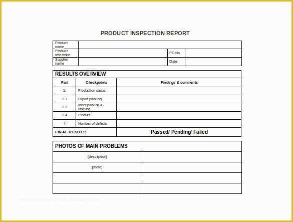 Free Home Inspection Report Template Word Of Inspection Report format In Word the 13 Mon Stereotypes