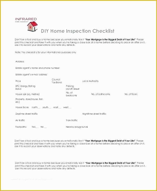 Free Home Inspection Report Template Word Of Sample Printable Investment Home Inspection Checklist New