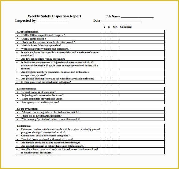 Free Home Inspection Report Template Word Of Weekly Report Template 12 Download Free Documents In Pdf
