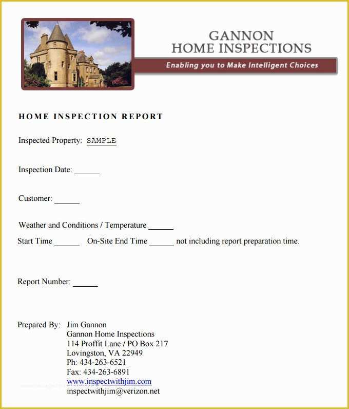 Free Home Inspection Template Of 9 Sample Home Inspection Report Templates