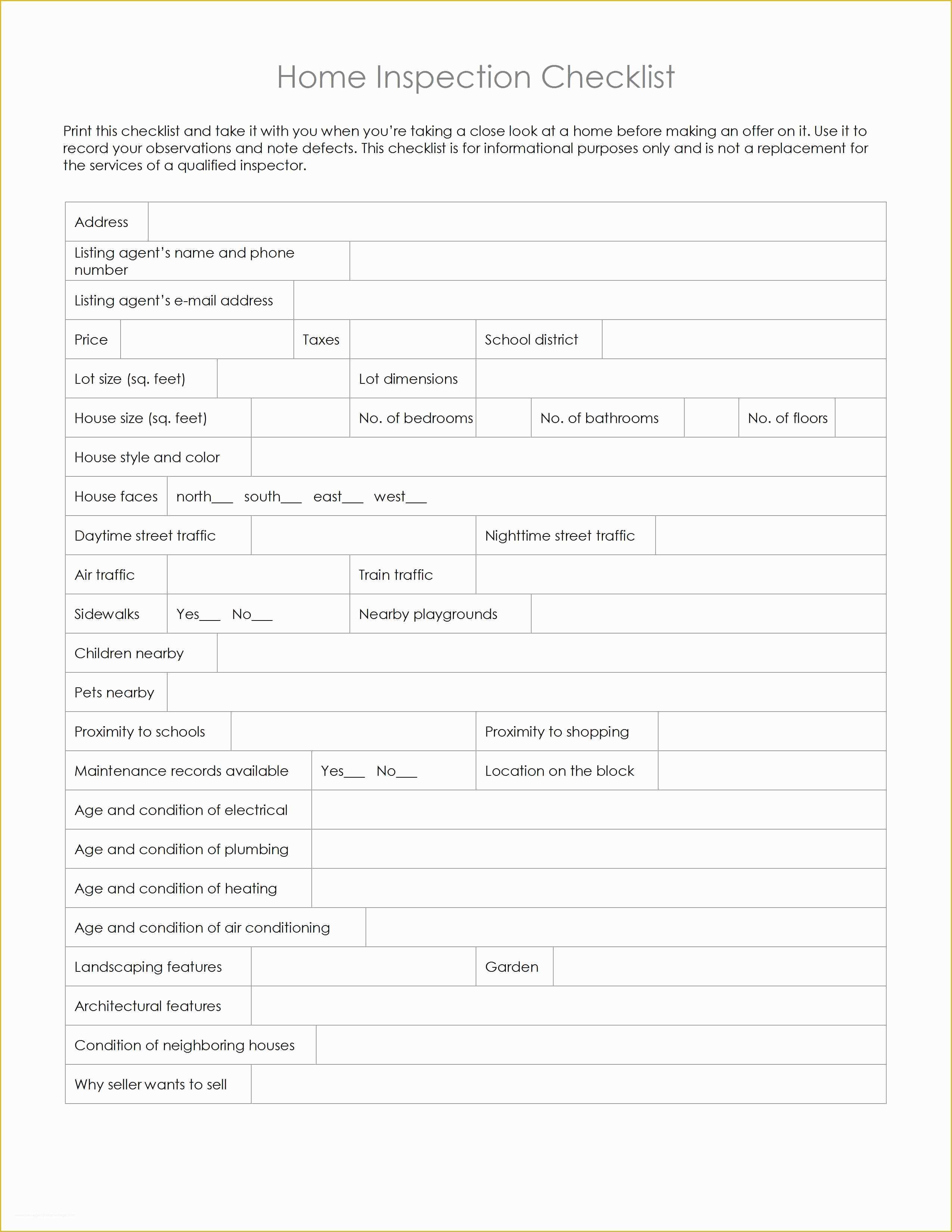 Free Home Inspection Template Of Blog Archives Turbabitprints