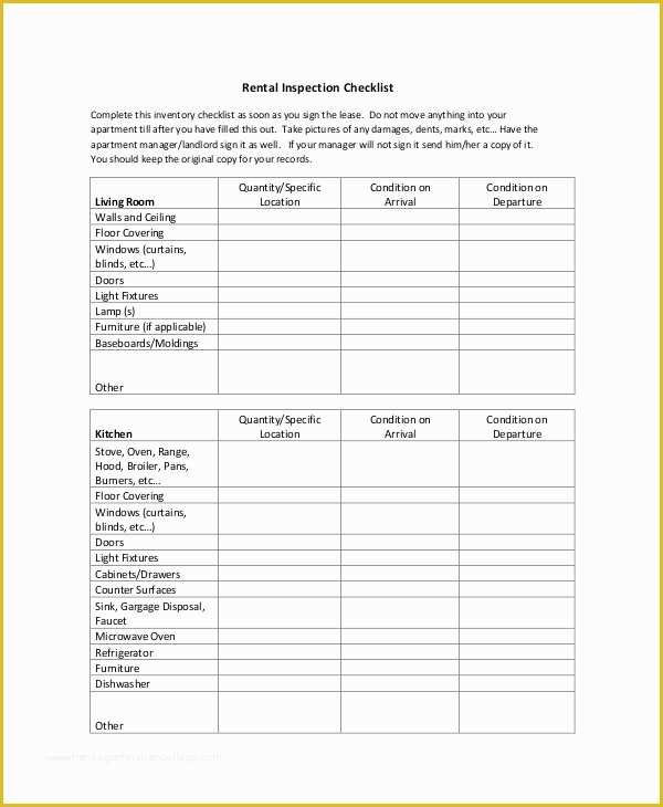 Free Home Inspection Template Of House Inspection Checklist 14 Pdf Word Download