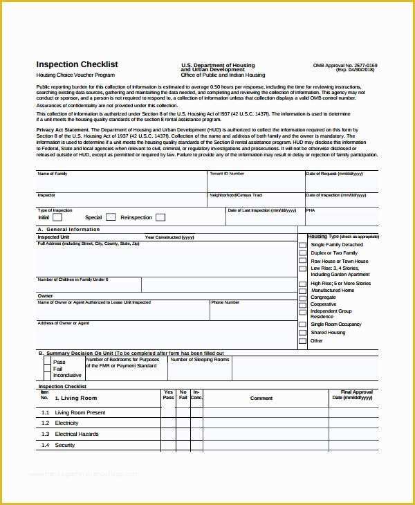 Free Home Inspection Template Of Printable Word Doc House Inspection Checklist