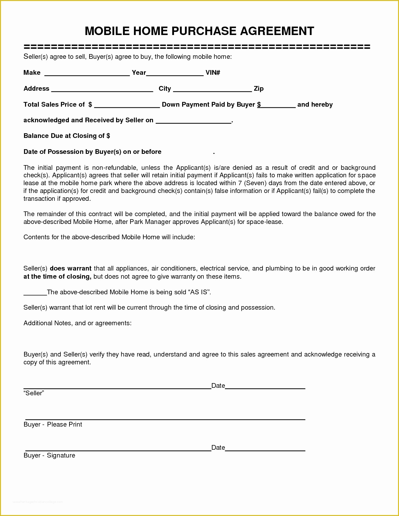 Free Home Sale Contract Template Of 10 Best Of Home Purchase Agreement Template