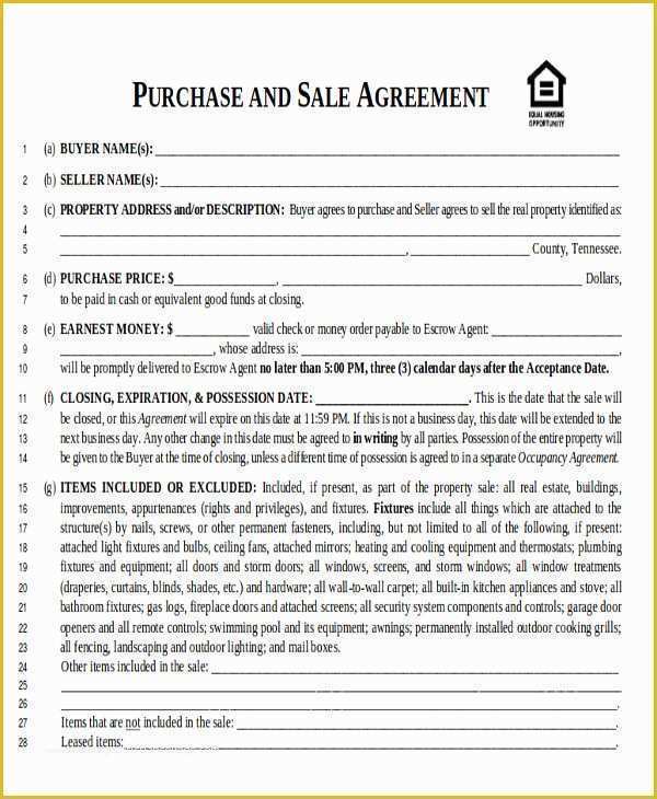 Free Home Sale Contract Template Of 6 Sample Home Sales Contracts