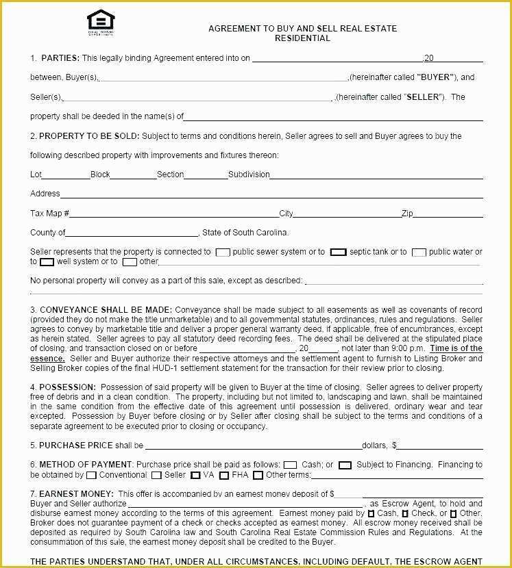 Free Home Sale Contract Template Of Home Purchase Agreement Template Free Real Estate Purchase