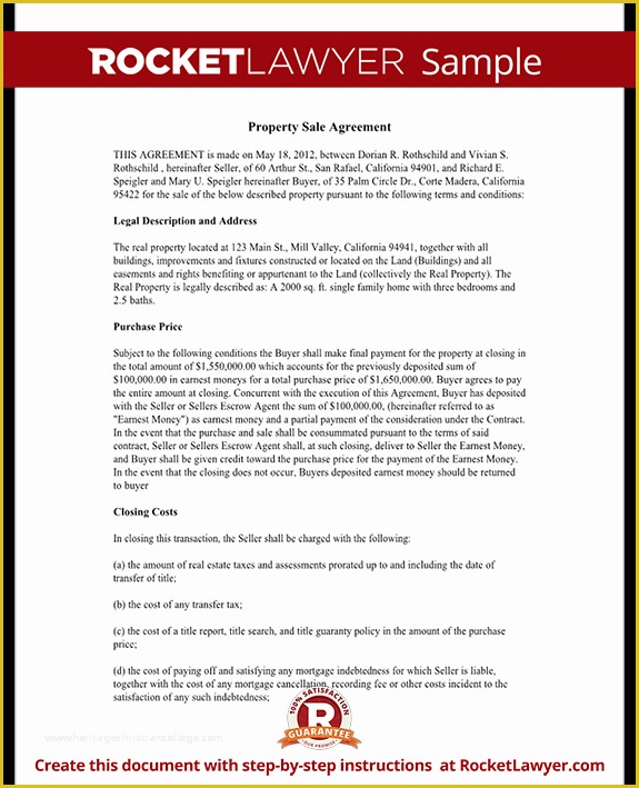 Free Home Sale Contract Template Of Property Sale Agreement Property Sale Contract form