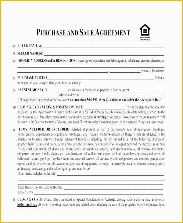Free Home Sale Contract Template Of Sales and Purchase Agreement Template Free House Sales