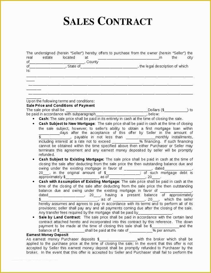 Free Home Sale Contract Template Of Sales forms Small Business Free forms