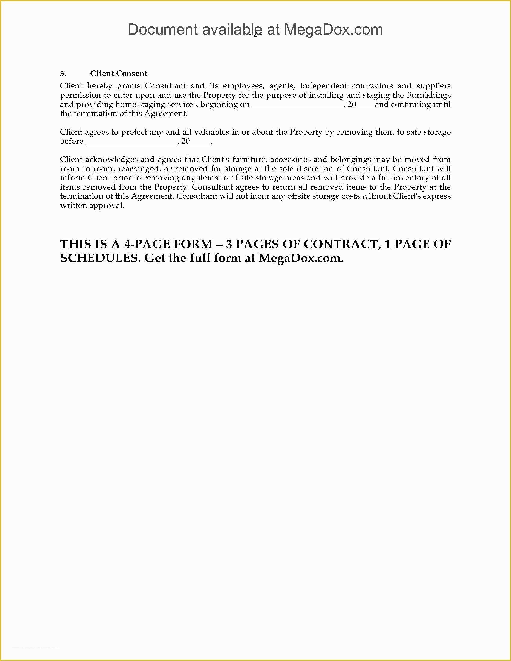 Free Home Staging Contract Template Of Home Staging Furniture Rental Contract